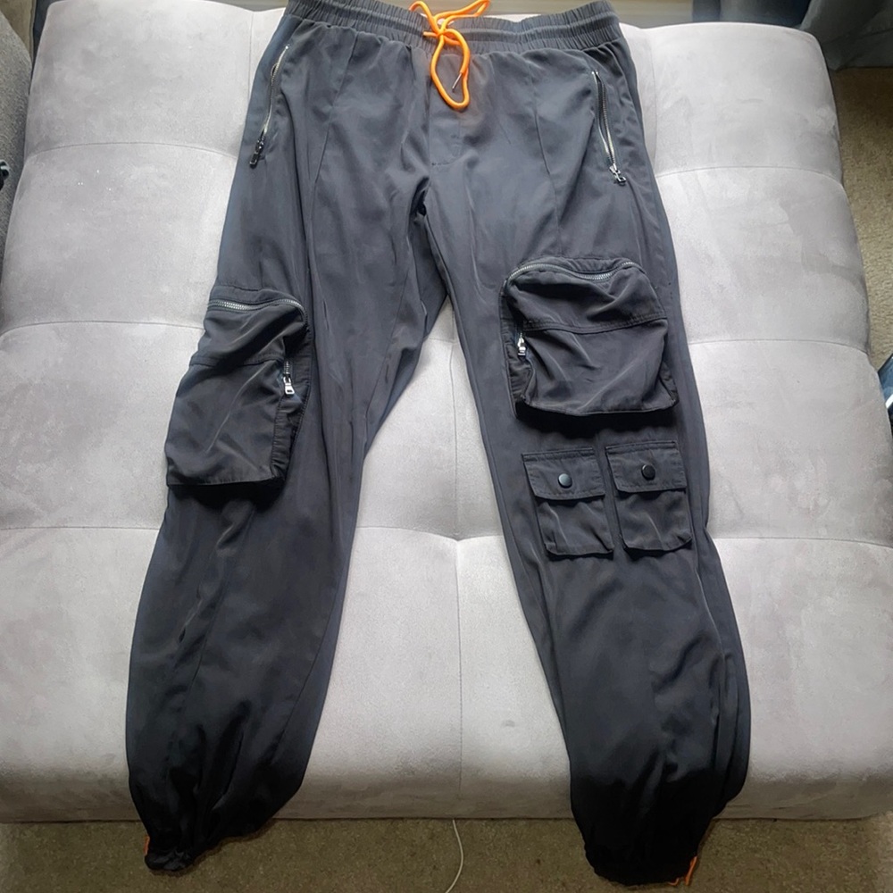 Black Cargo Joggers